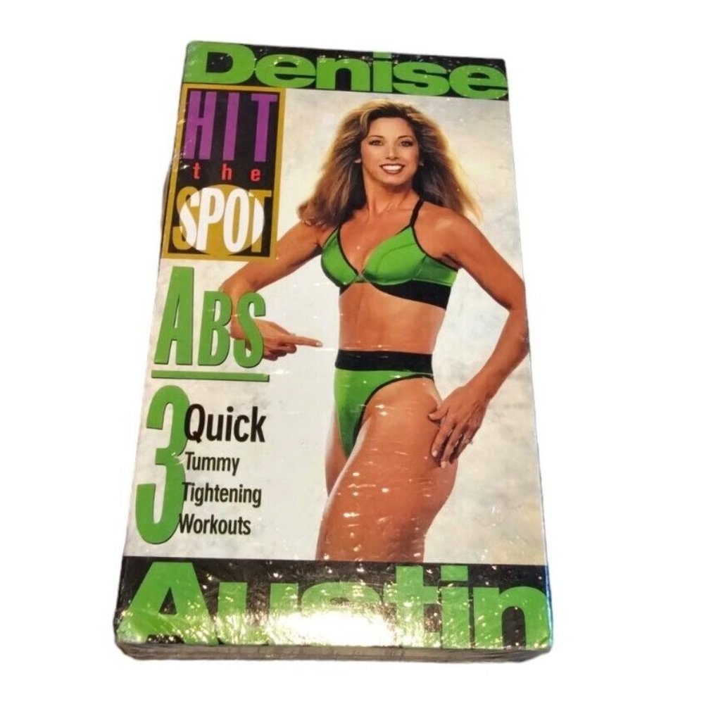 Denise Austin Hit the Spot Abs VHS Video Tape NEW 1995 Tummy Tightening Workout